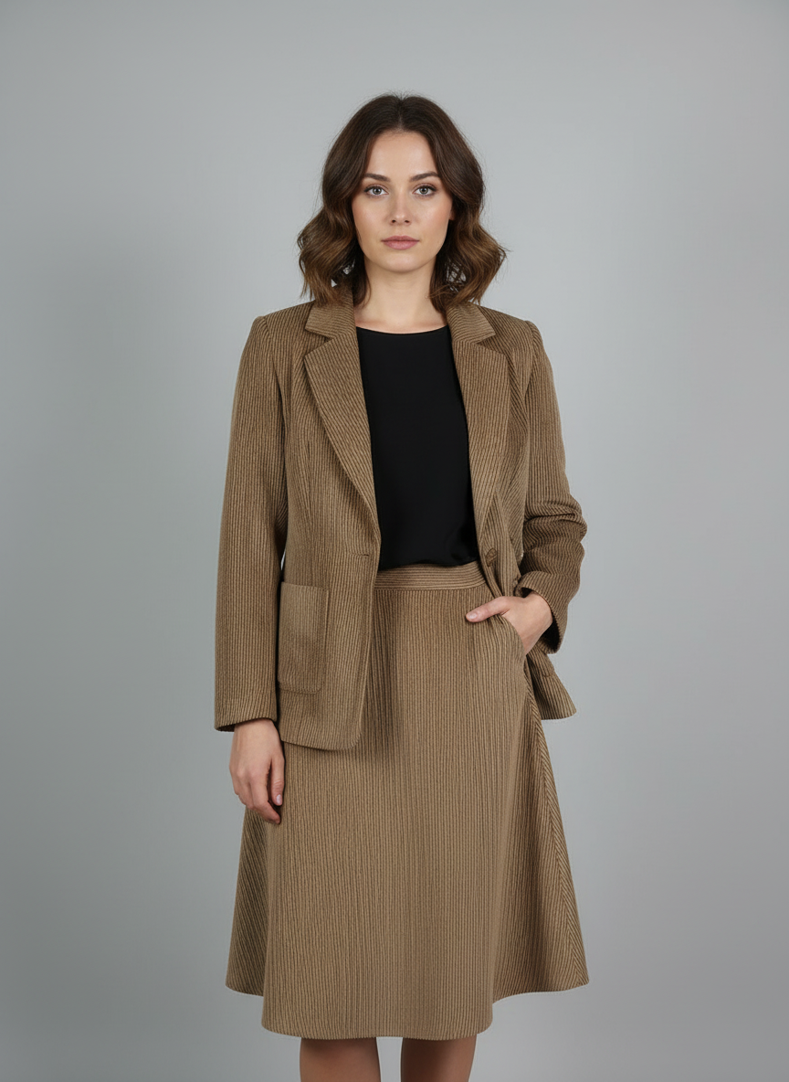 Kadife tek düğmeli ceket, önden görünüm, kadın blazer